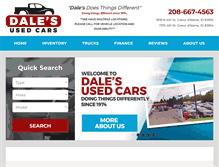 Tablet Screenshot of dalescars.com